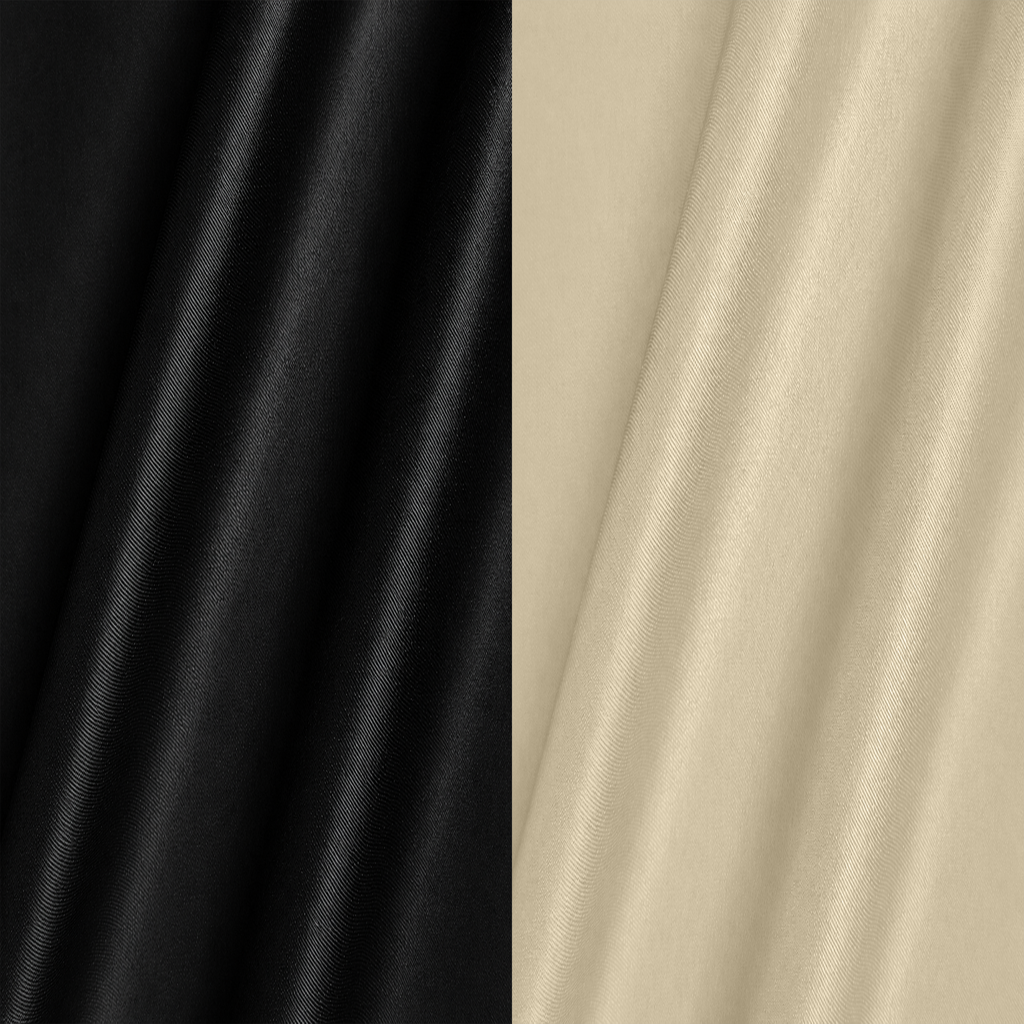 Combo of 2 Men's Imported Satin formal Shirt Black & Beige