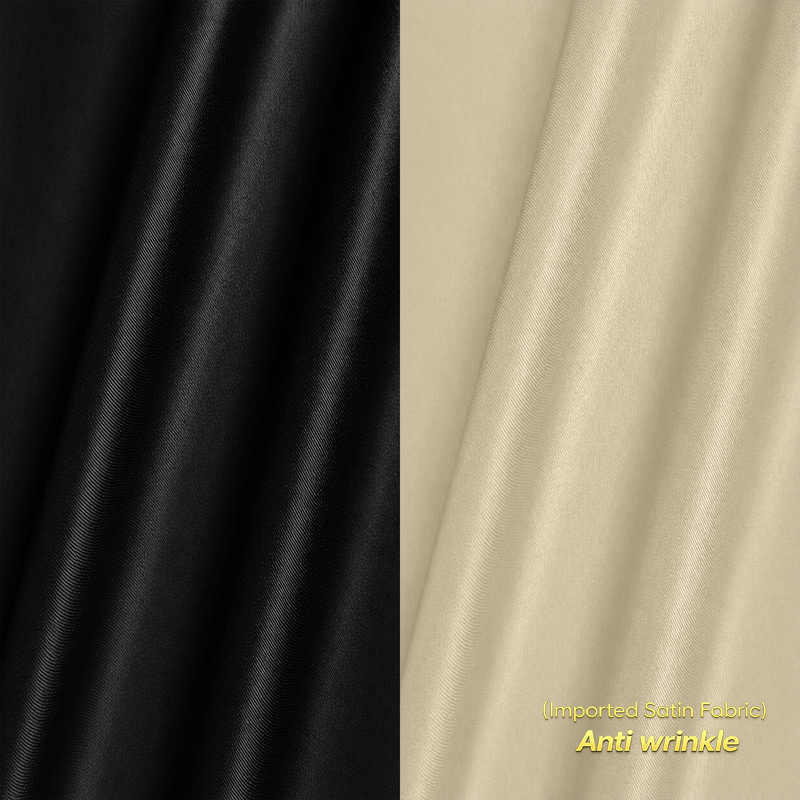 Combo of 2 Anti Wrinkle Imported Satin formal Shirt Black & Beige My Store