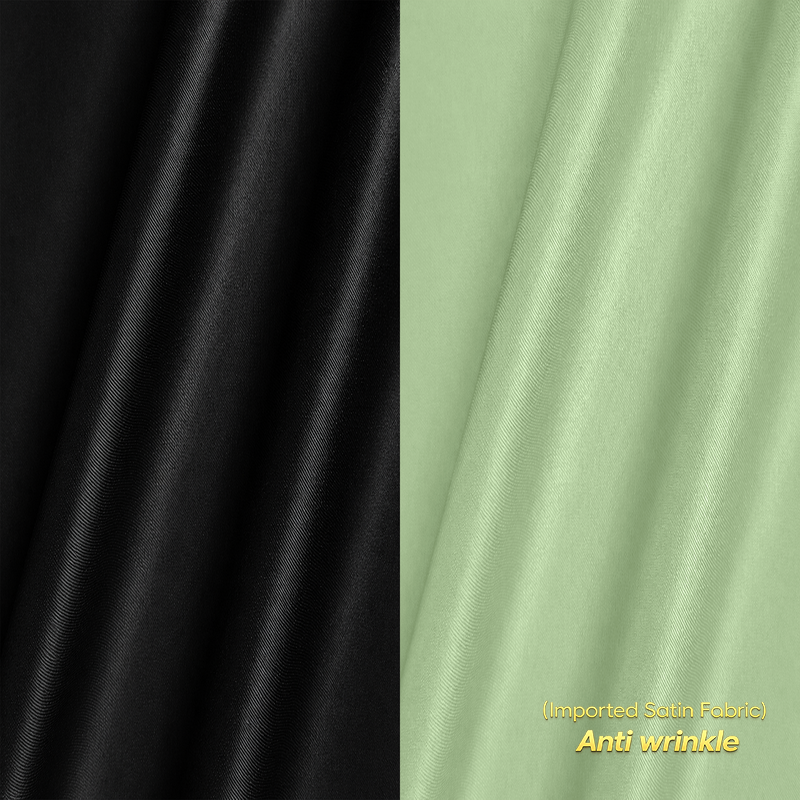 Combo of 2 Anti Wrinkle Imported Satin formal Shirt Black & Pista Green My Store
