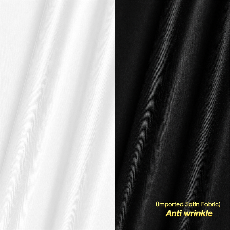 Combo of 2 Anti Wrinkle Imported Satin formal Shirt White & Black My Store