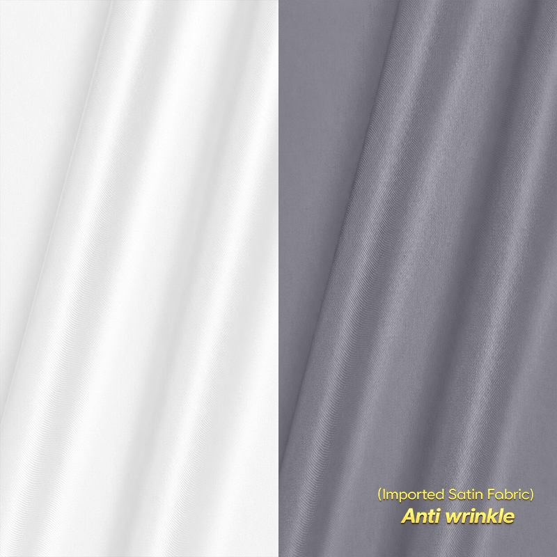 Combo of 2 Anti Wrinkle Imported Satin formal Shirt White & Grey My Store