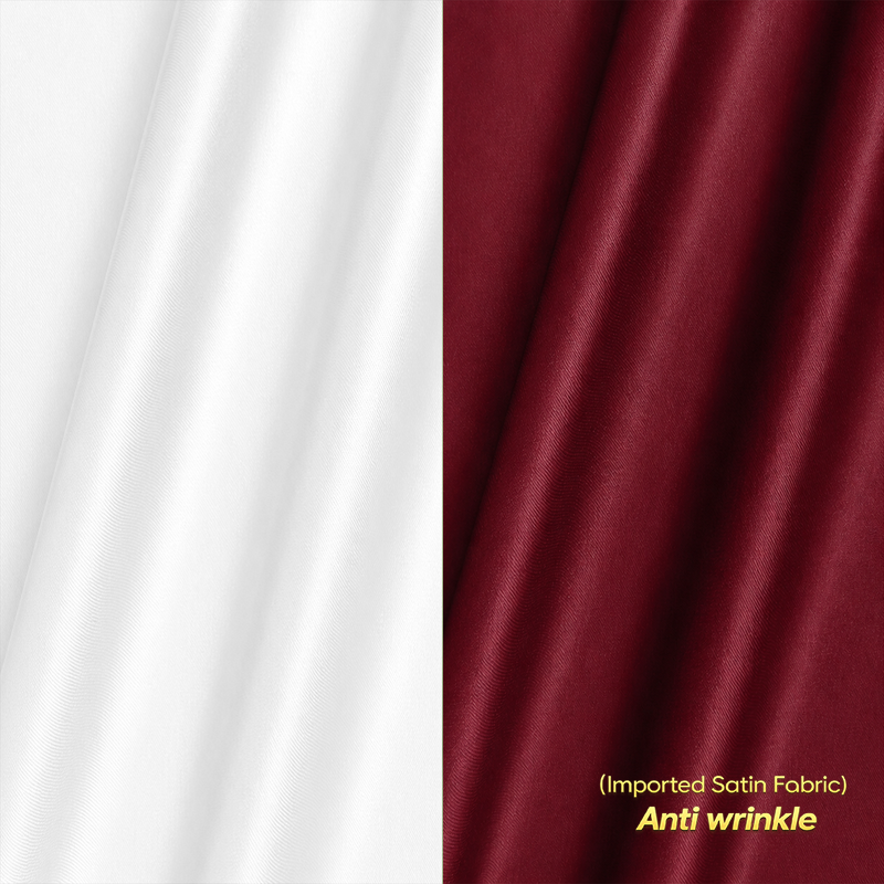 Combo of 2 Anti Wrinkle Imported Satin formal Shirt White & Maroon My Store