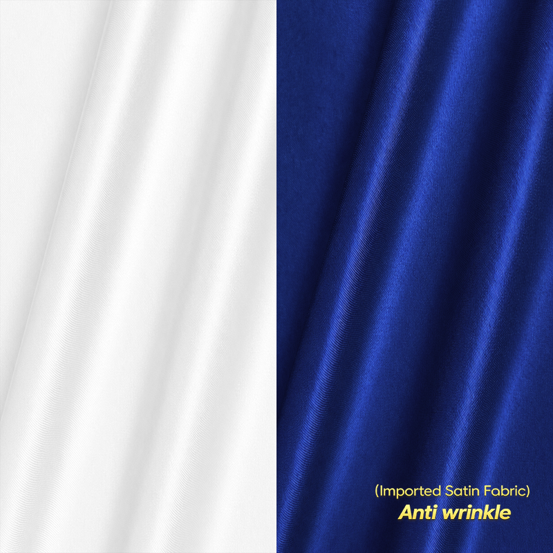 Combo of 2 Anti Wrinkle Imported Satin formal Shirt White & Royal Blue My Store