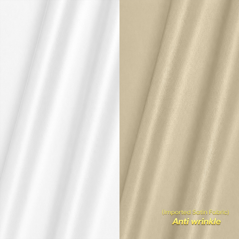 Combo of 2 Anti Wrinkle Imported Satin formal Shirt White & Beige My Store