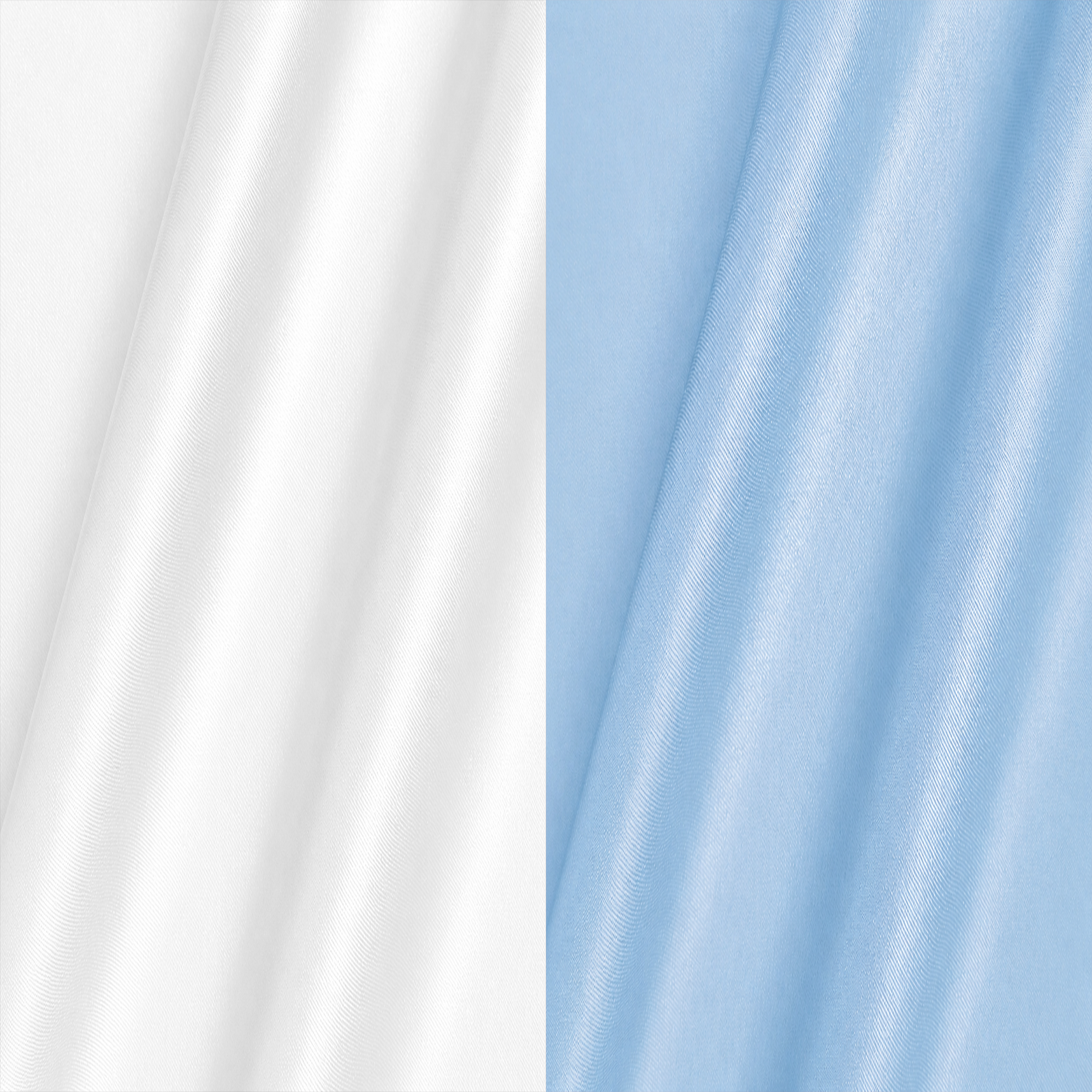 Combo of 2 Men's Imported Satin formal Shirt White & Sky
