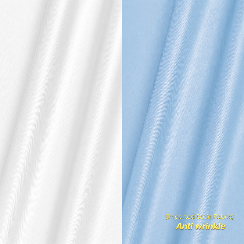 Combo of 2 Anti Wrinkle Imported Satin formal Shirt White & Sky My Store