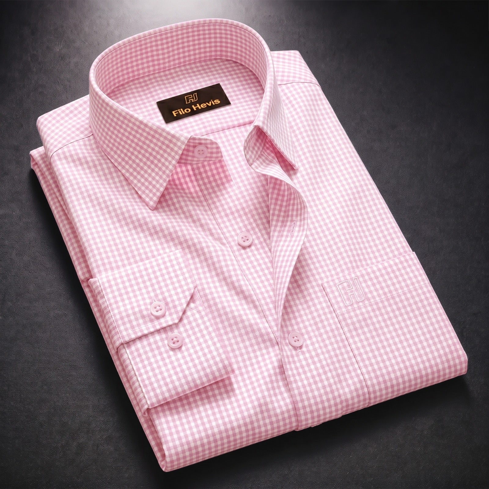 Oxford Cotton Check Shirt for Men |Slim fit | Pink My Store