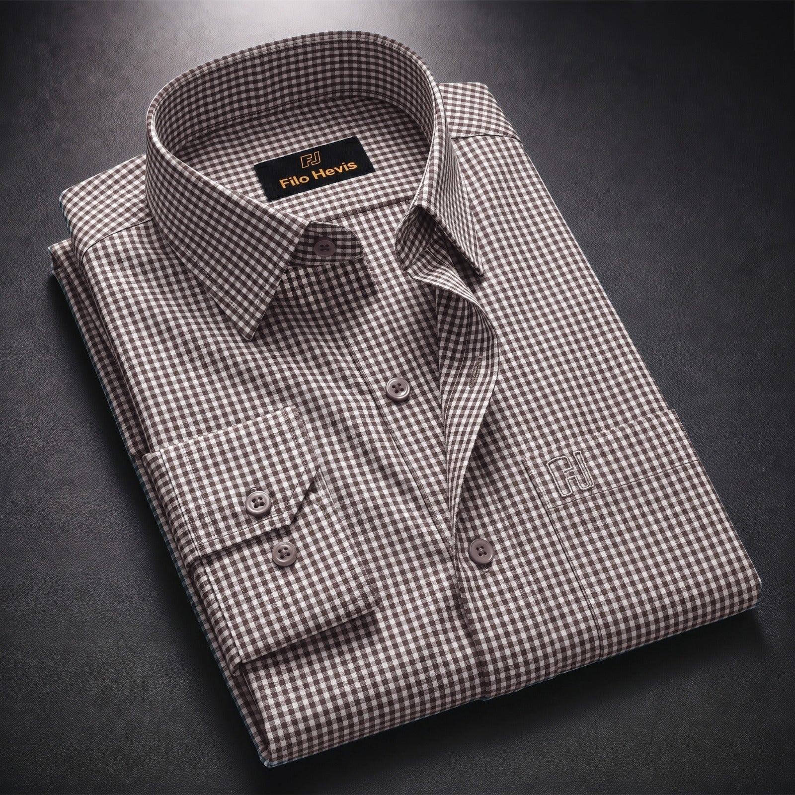 Oxford Cotton Check Shirt for Men |Slim fit | Brown My Store