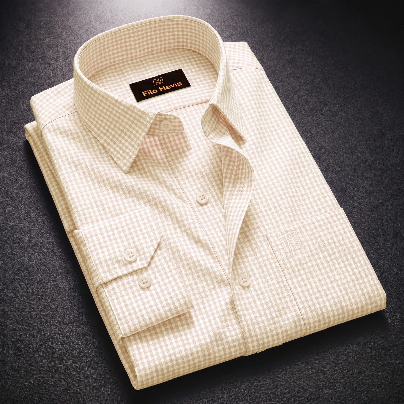Cotton Check Shirt for Men |Slim fit | Cream My Store