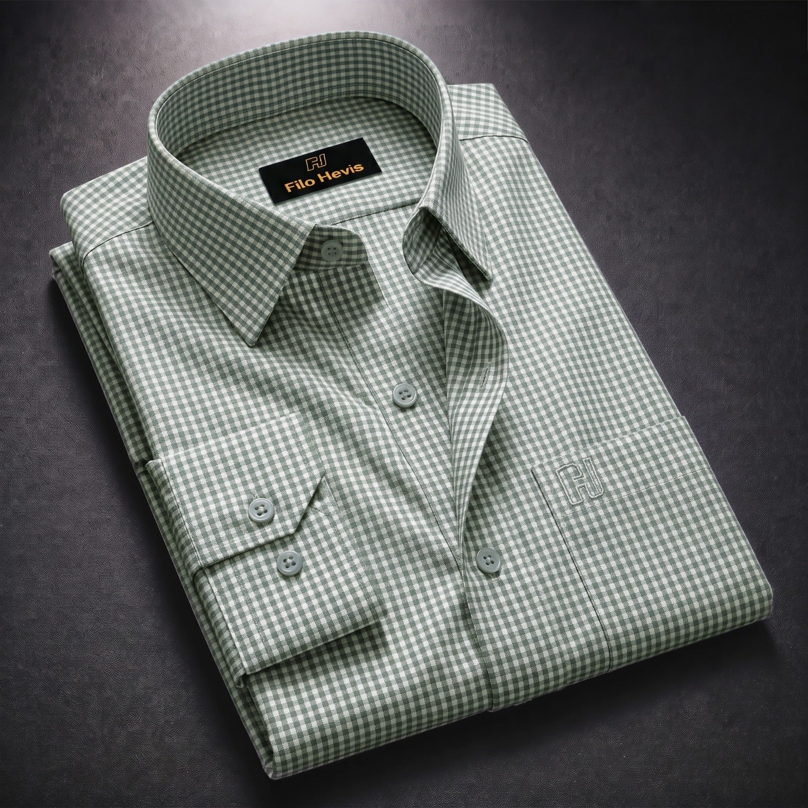 Cotton Check Shirt for Men |Slim fit | Grey My Store