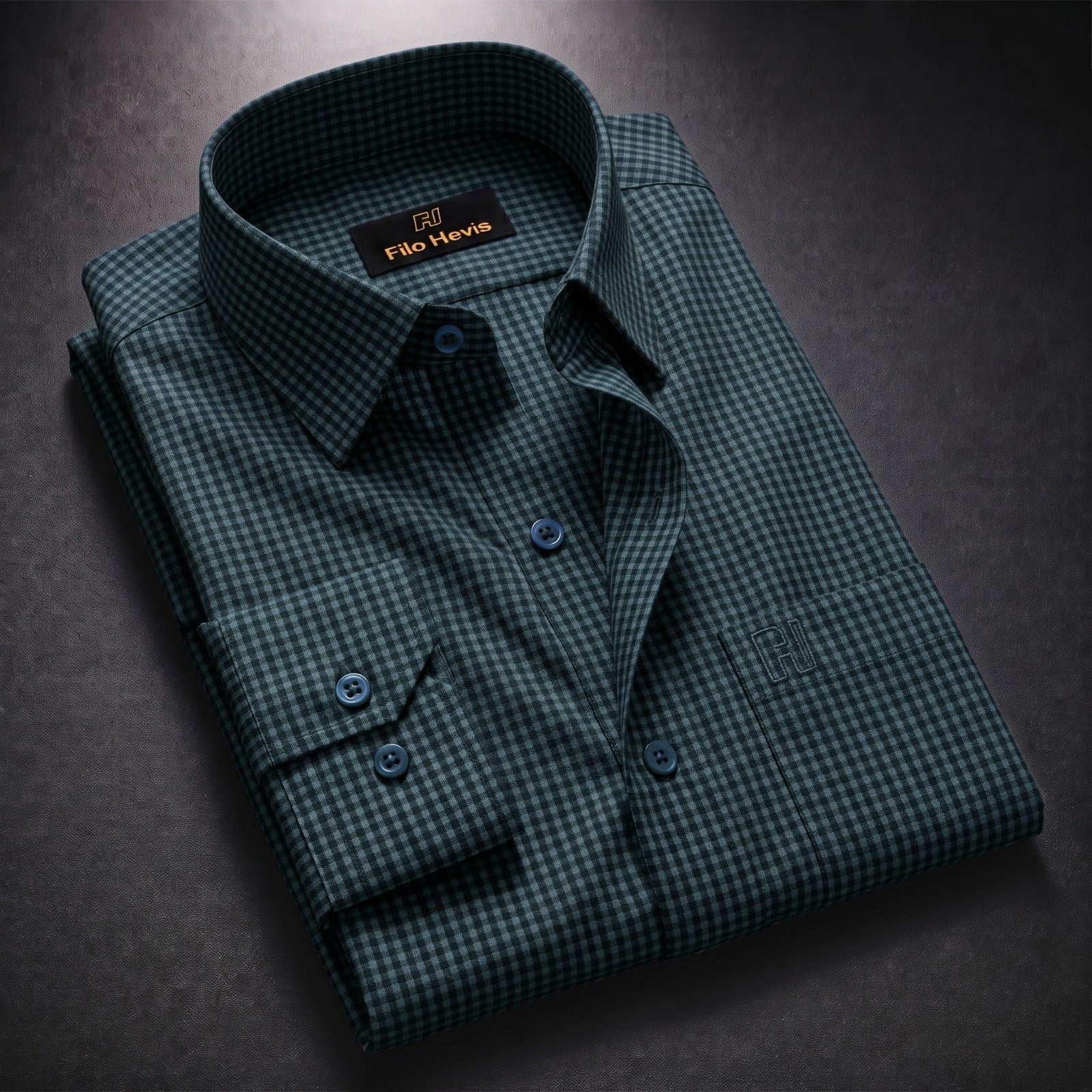 Cotton Check Shirt for Men |Slim fit | Navy Blue My Store