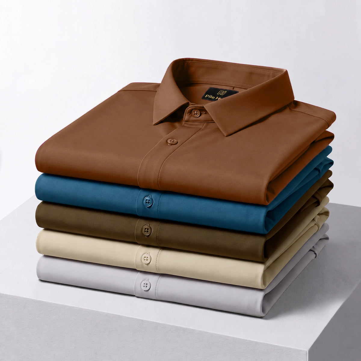 Japanese Lycra anti-wrinkle shirt | Party wear | Brown