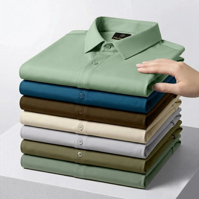 Japanese Lycra anti-wrinkle shirt | Party Wear | Pista Green