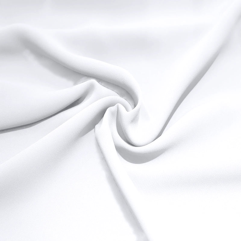 Front & Back Double Deer Embroidery Party Shirts | Club Wear | White