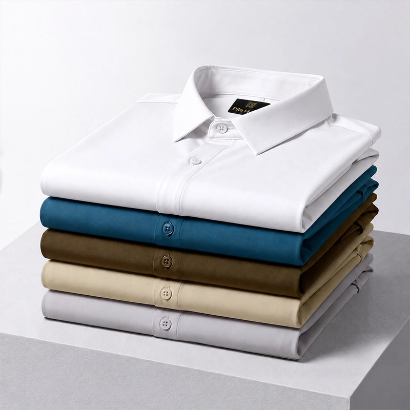 Japanese Lycra anti-wrinkle shirt | Party wear | White