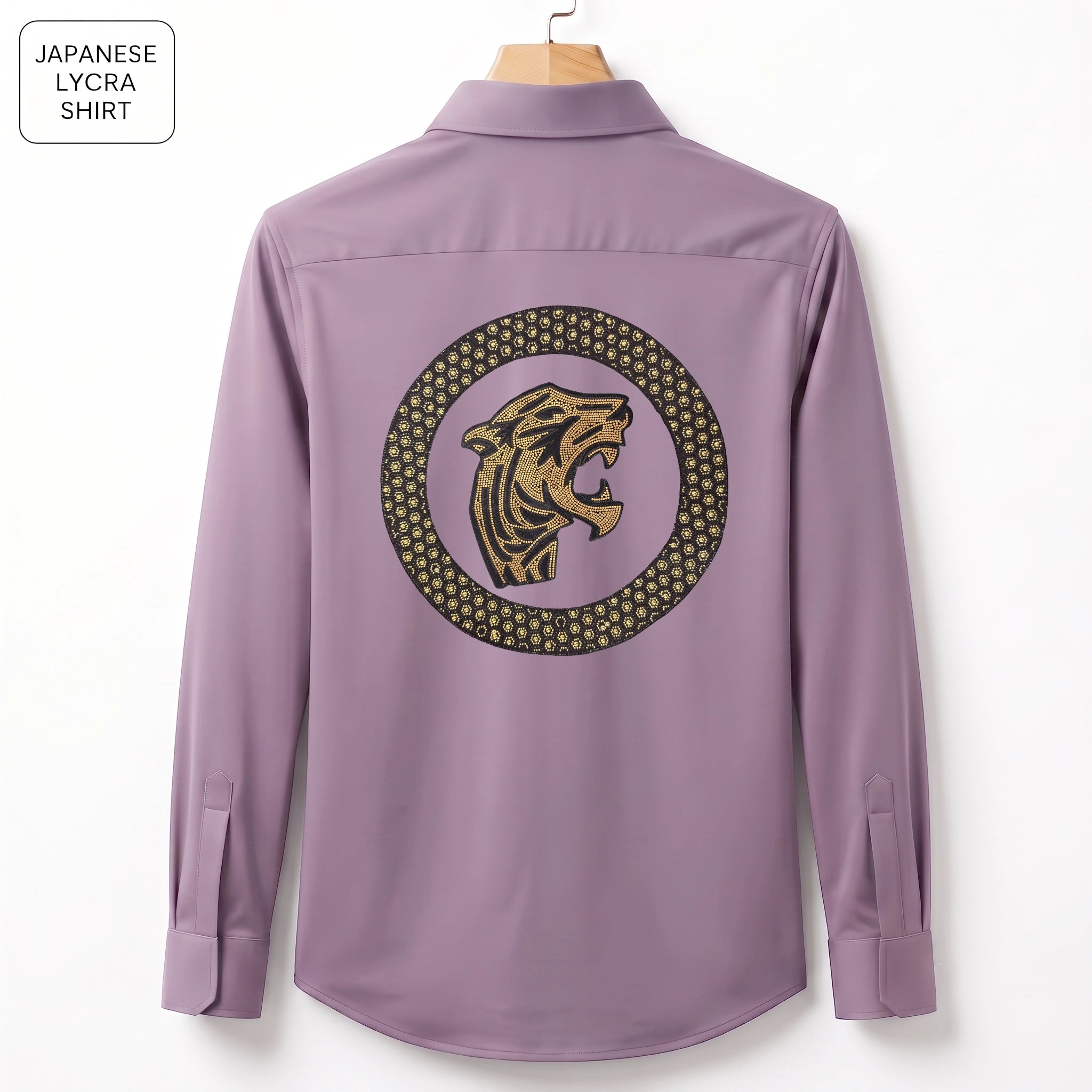 Front & Back Tiger Embroidery Party Shirts | Club Wear | Onion