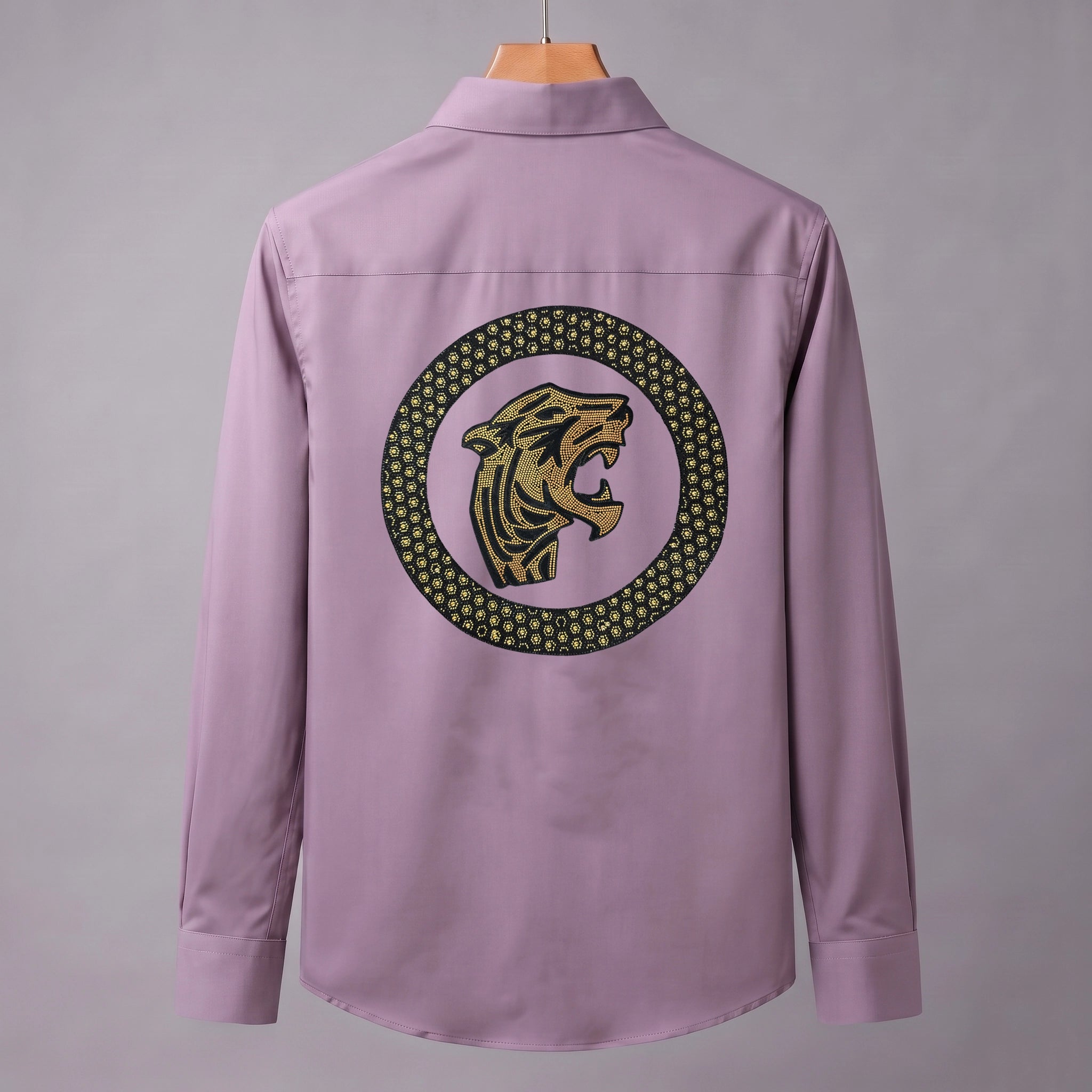 Front & Back Tiger Embroidery Party Shirts | Club Wear | Onion