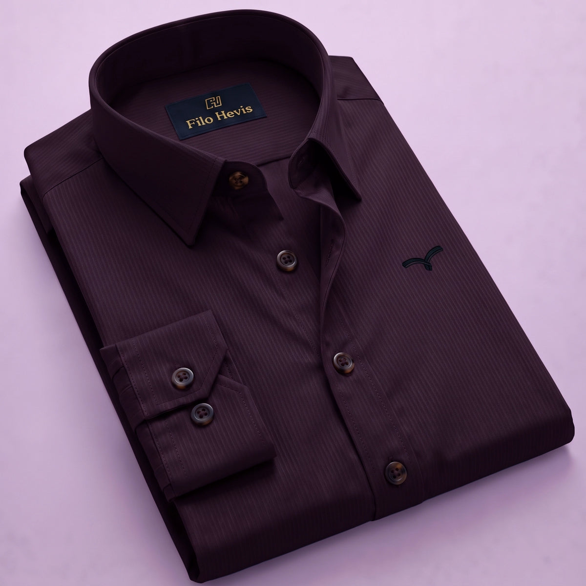 Premium Self Textured Formal Shirt for Men | Wine