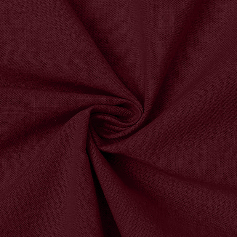 MEN’S CHINESE COLLAR SHIRT | FULL SLEEVE COTTON LINEN T-NECK SHIRT | DARK MAROON COLOR Filo Hevis