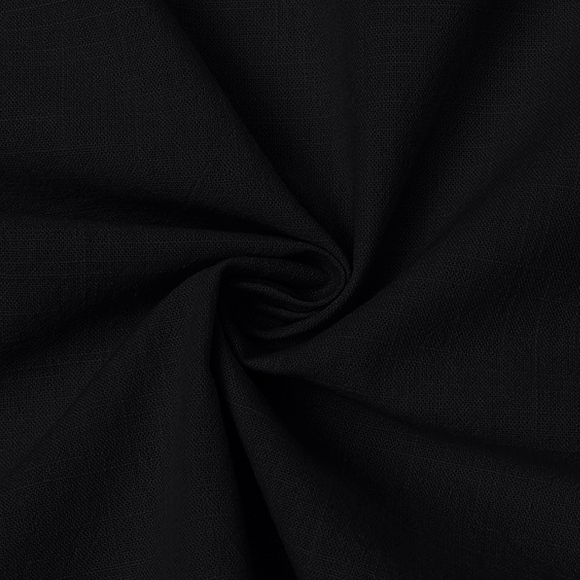 MEN’S CHINESE COLLAR SHIRT | FULL SLEEVE COTTON LINEN T-NECK SHIRT | BLACK COLOR