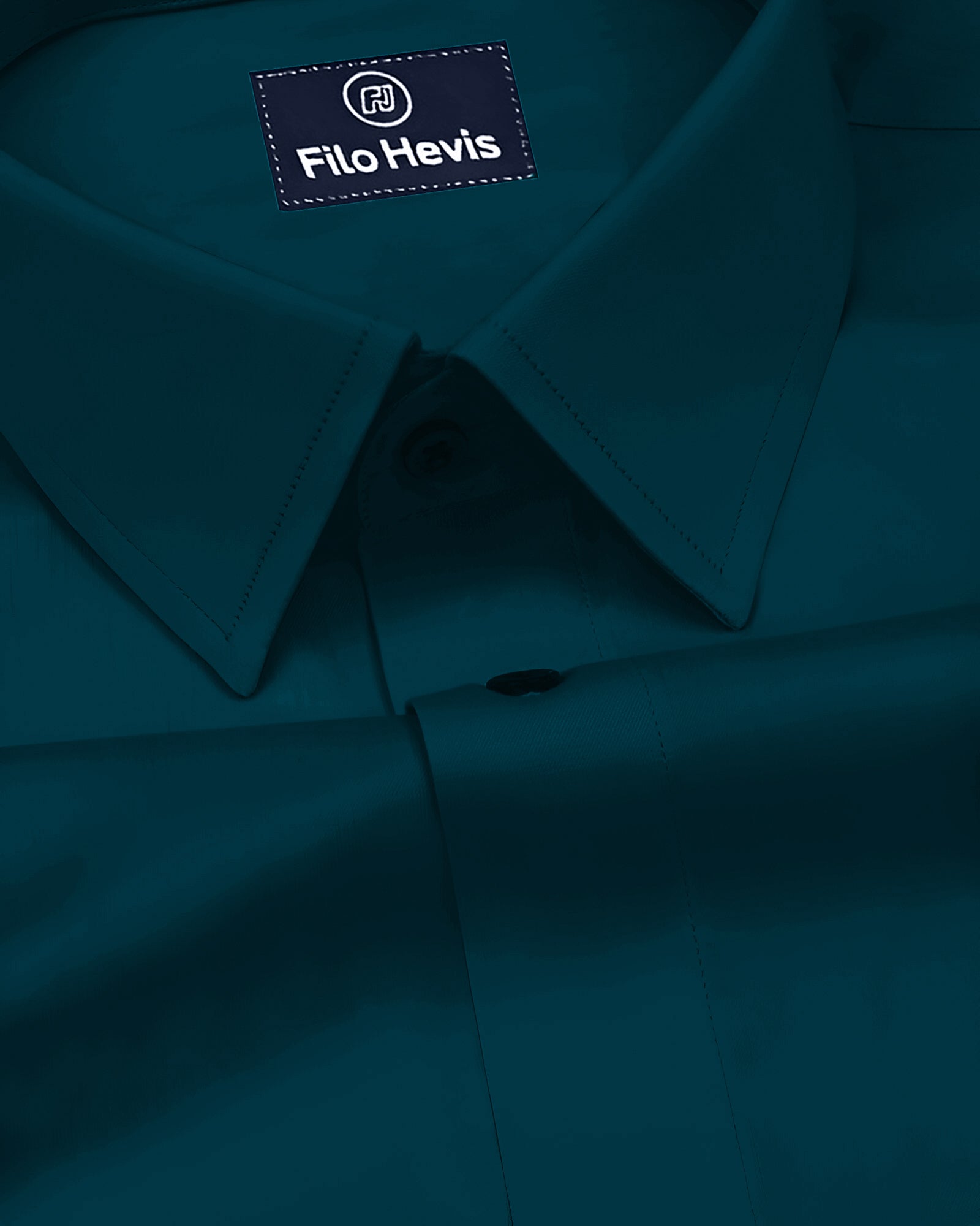 Single pocket 100% cotton formal shirts - Teal Blue