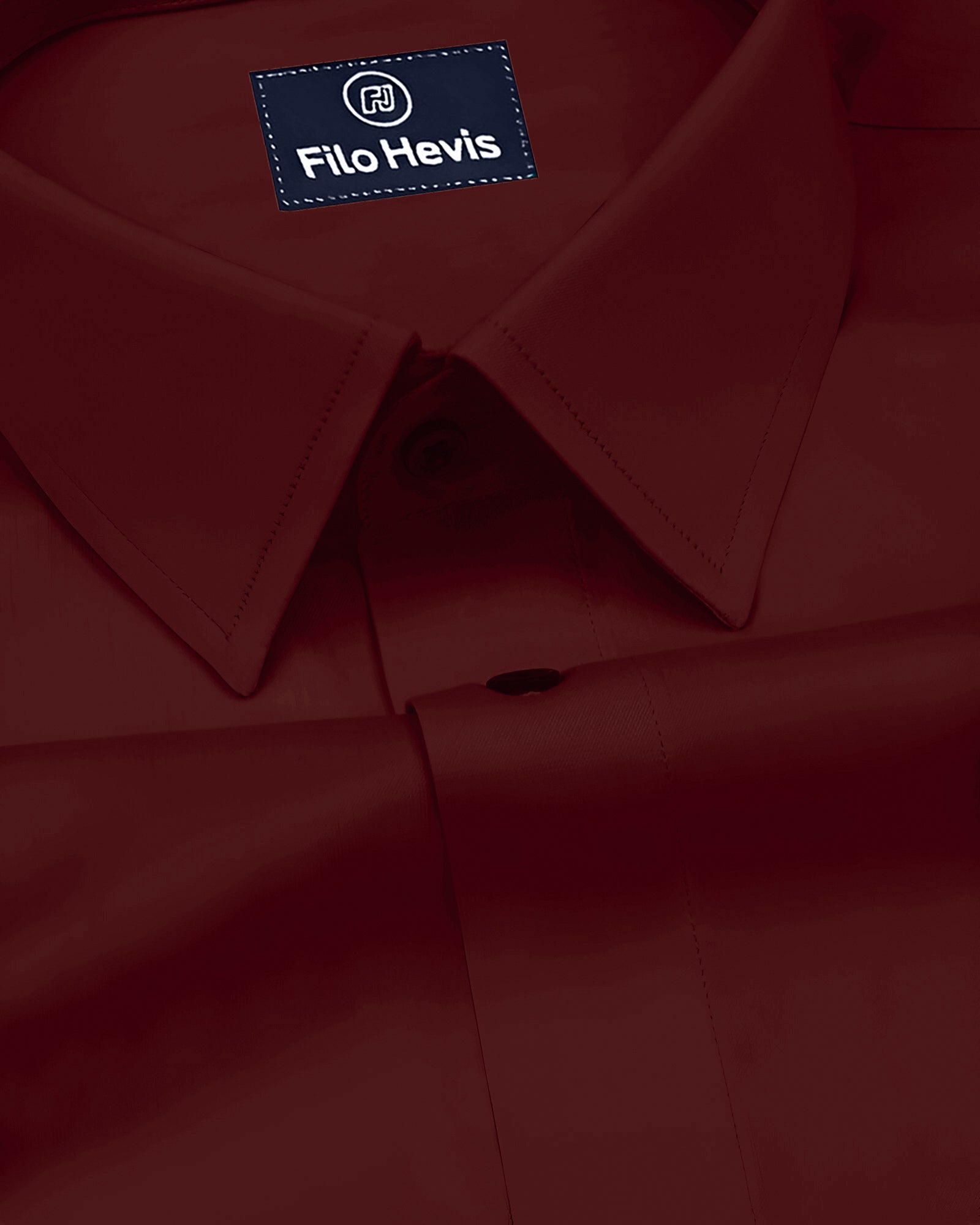 PLATINUM COTTON SATIN FORMAL SHIRT FOR MEN (Single Pocket)-Maroon