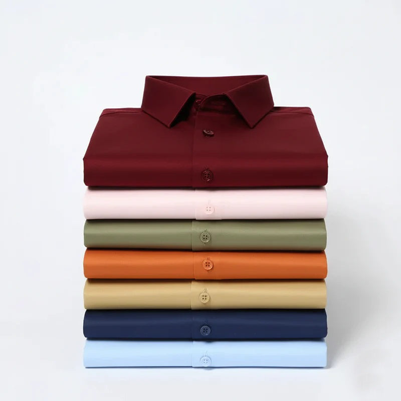 Men's Satin Lycra formal Full Sleeve Shirt Maroon