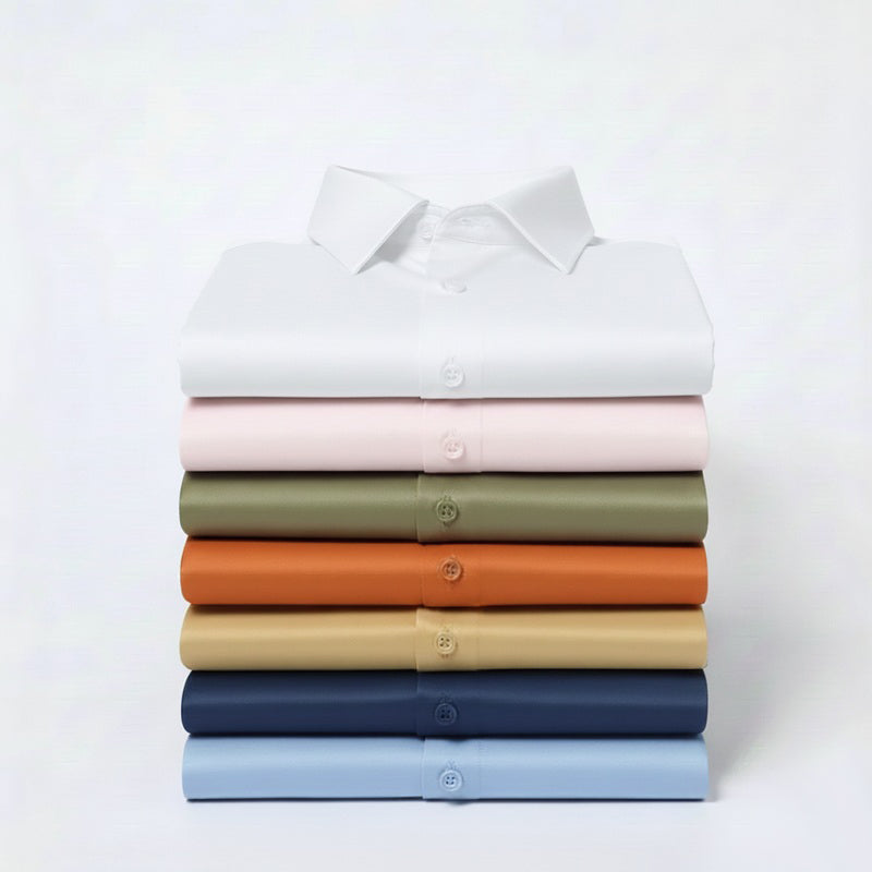 Men's Satin Lycra formal Full Sleeve shirt White