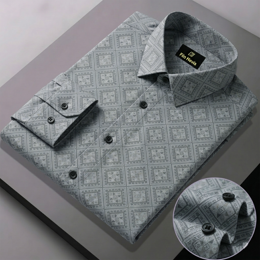 Print Shirt for Men | Smart Regular Fit | Green