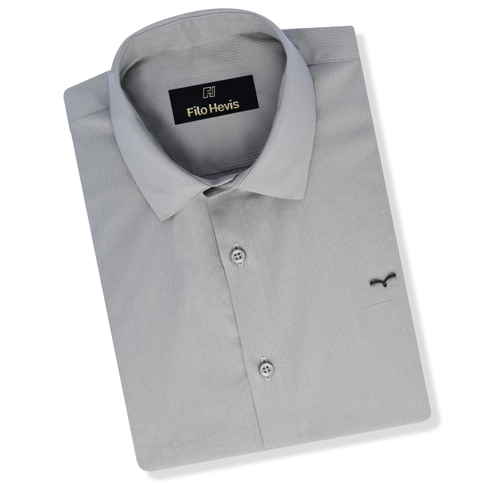 Premium SELF STRIPED SHIRTS FOR MEN - Textured Formal Shirts Collection | Professional Office Wear-Grey