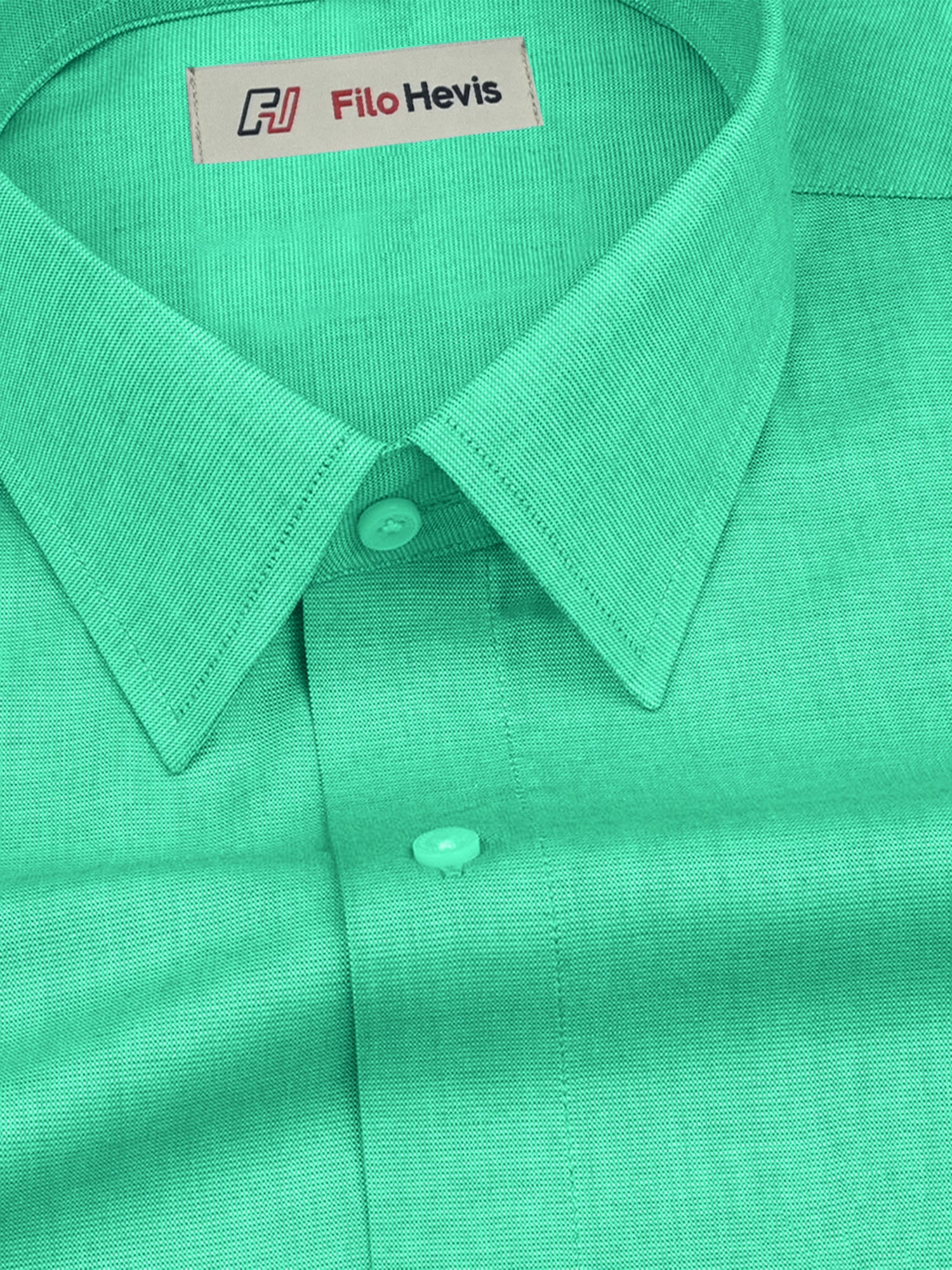 Filafil Fabric Formal Shirt for Men - Regular Fit | Green Filo Hevis
