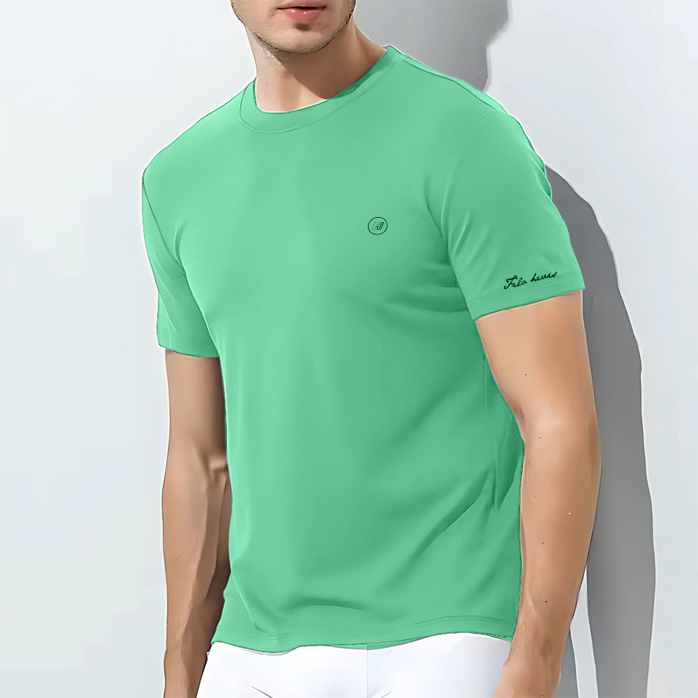 Men's Cotton Round Neck t-shirt Green