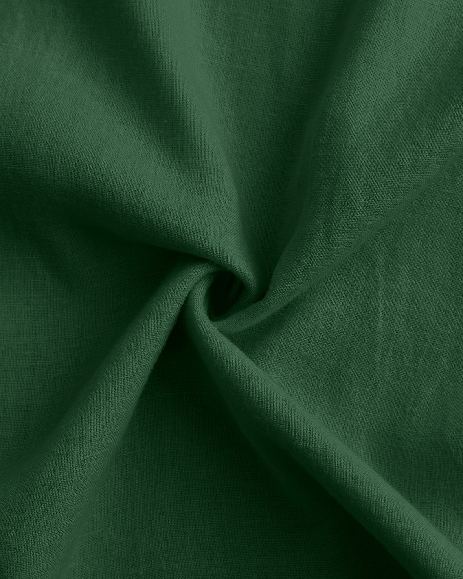 Men's Pure Linen Casual Shirt - Dark Green