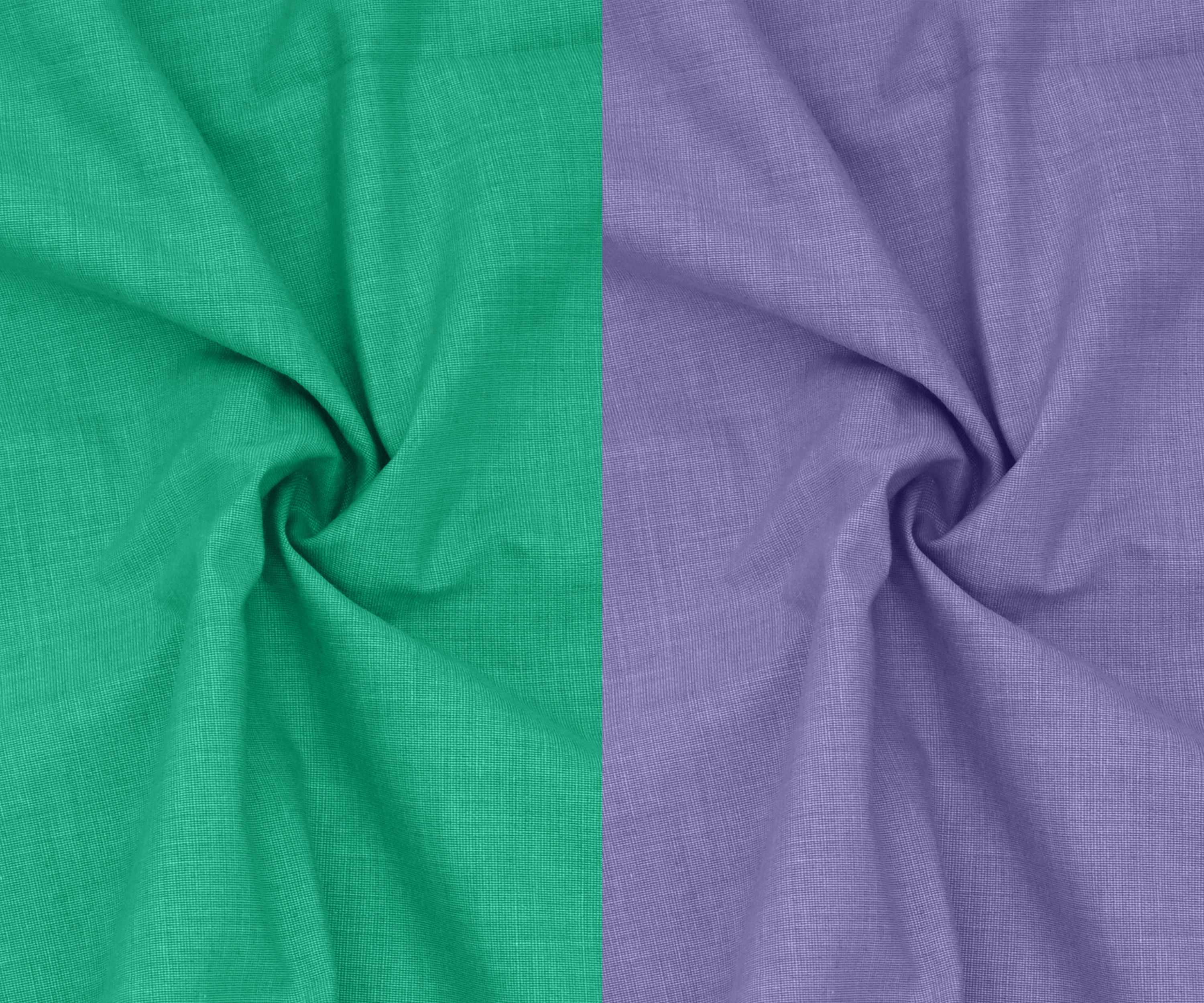 Combo of 2 Filafil Fabric Regular Fit Formal Shirts – Green & Purple (Single Pocket)