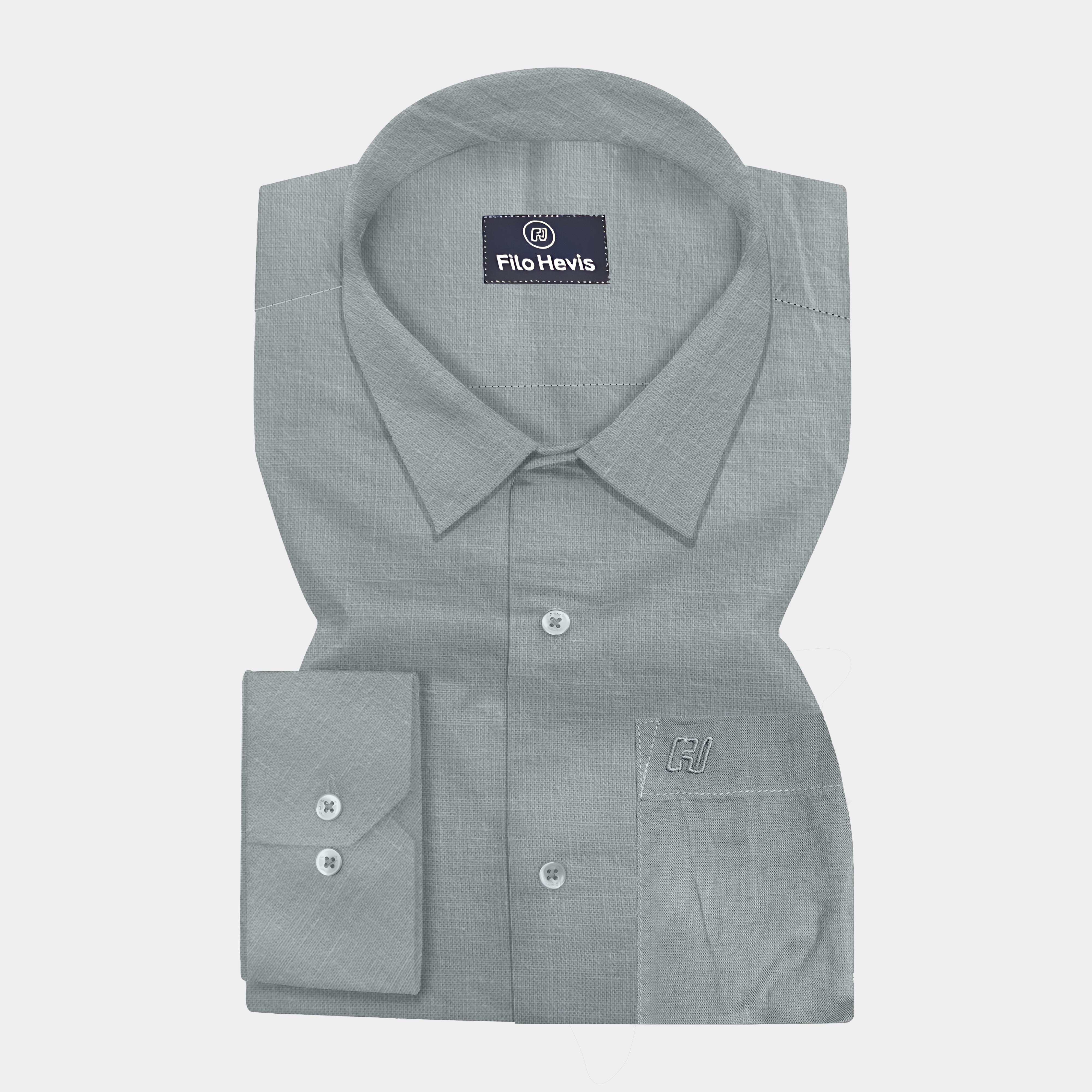 FINE LINEN SHIRTS FOR MEN (Full Sleeves)-Grey