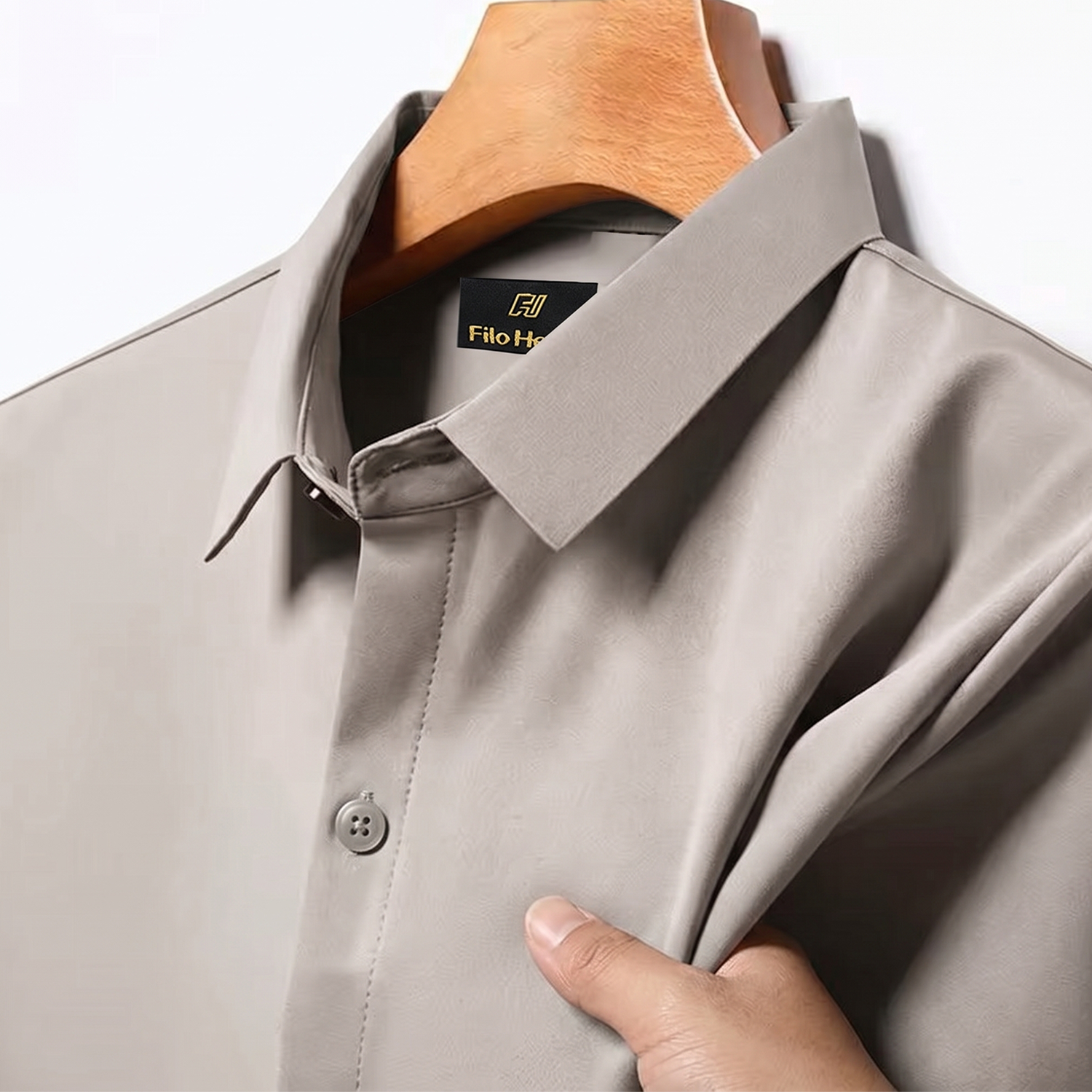 Japanese Lycra Stretch Formal Shirt for Men | Olive
