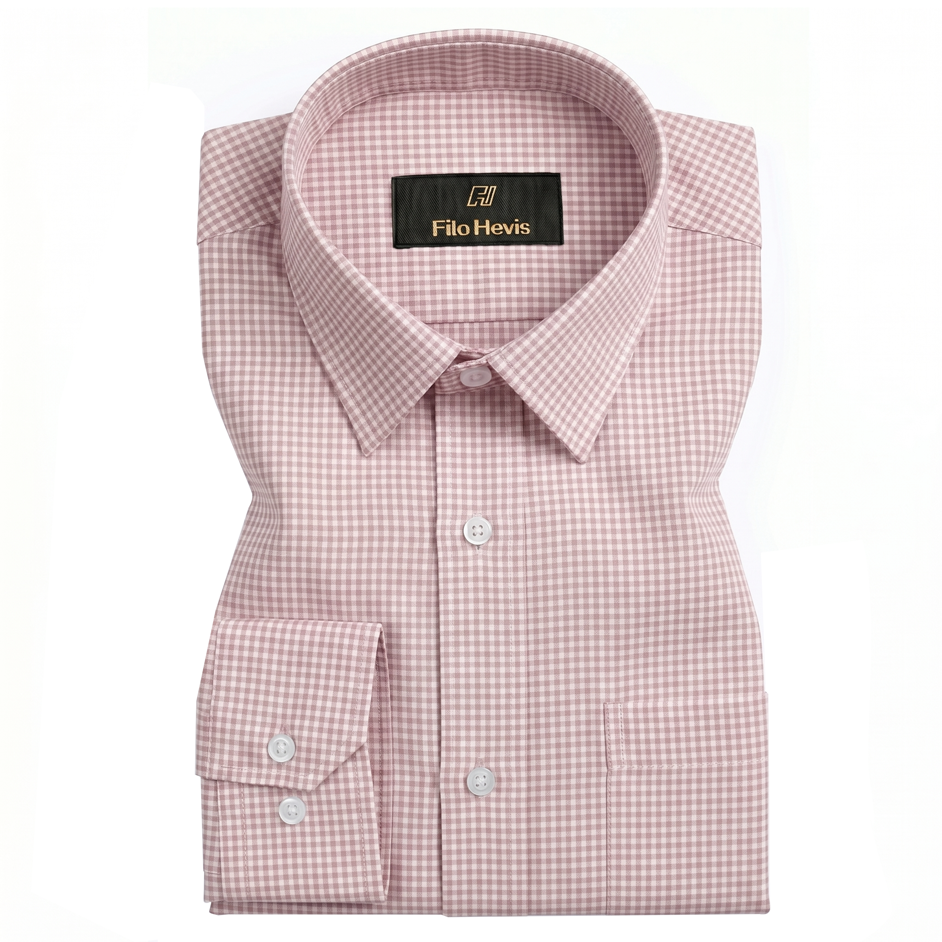 Men's Cotton Check Shirt-Light-Pink, Regular Fit, All-Day Comfort