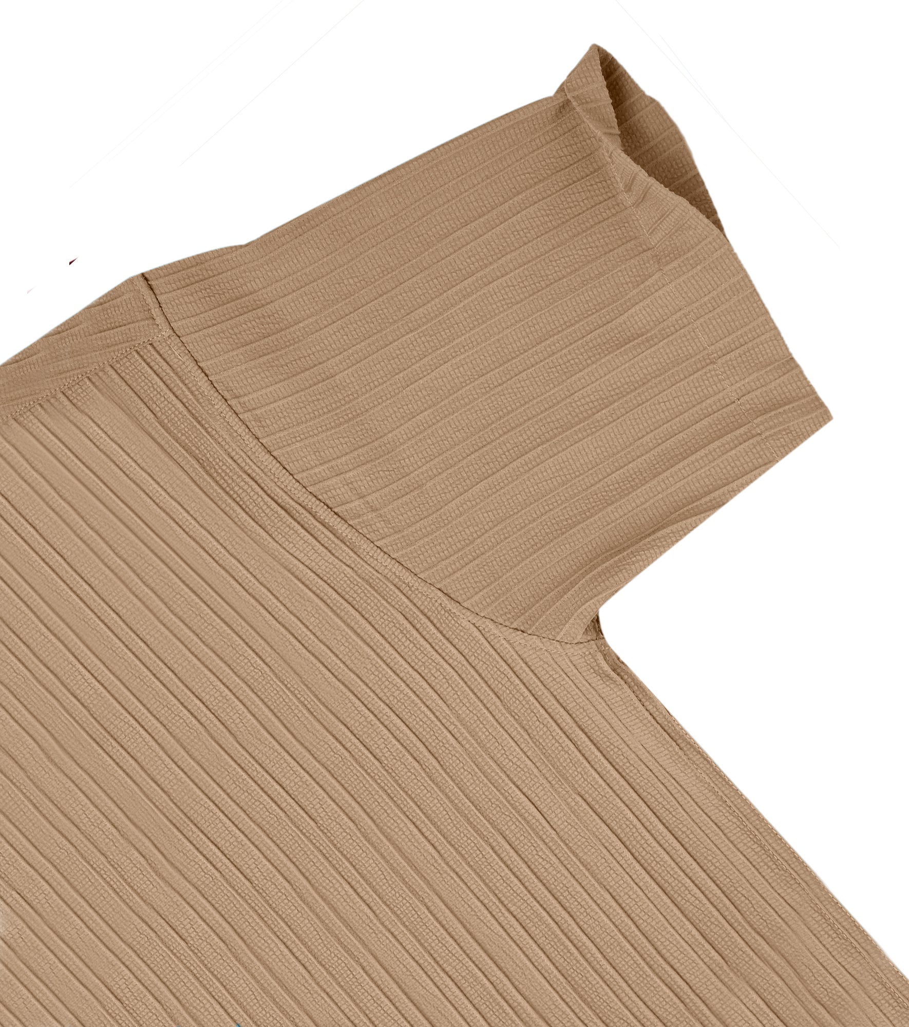 Men’s Textured Popcorn Half Sleeve Casual Shirt – Brown