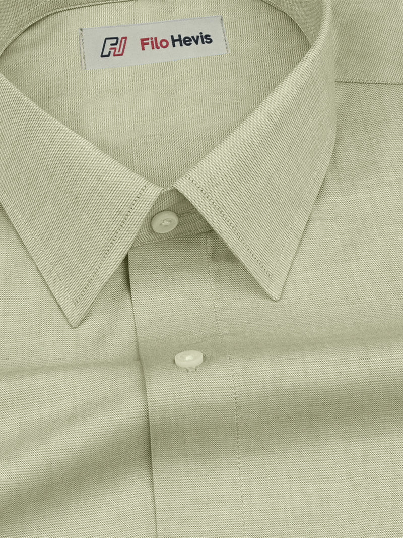Filafil Fabric Formal Shirt for Men - Regular Fit | Light Greyish Green Filo Hevis