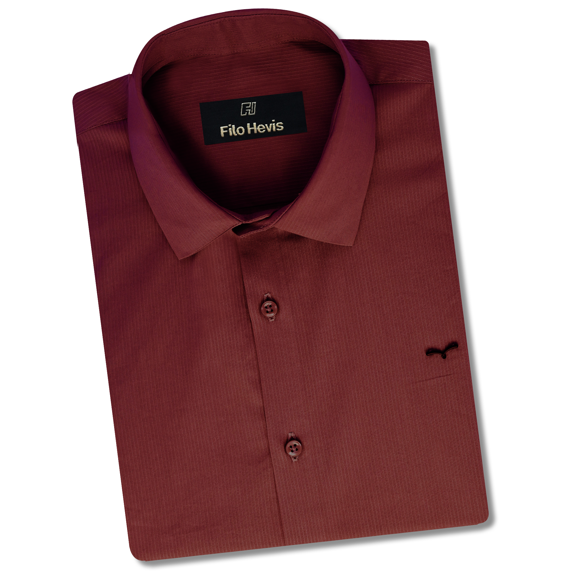 Premium SELF STRIPED SHIRTS FOR MEN - Textured Formal Shirts Collection | Professional Office Wear-Maroon