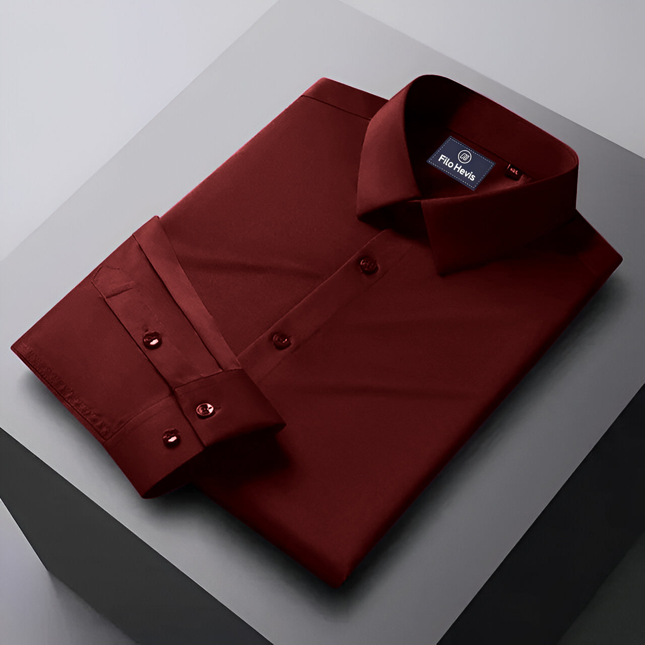 Men's Formal Regular Fit Cotton Full Sleeve Shirt Maroon