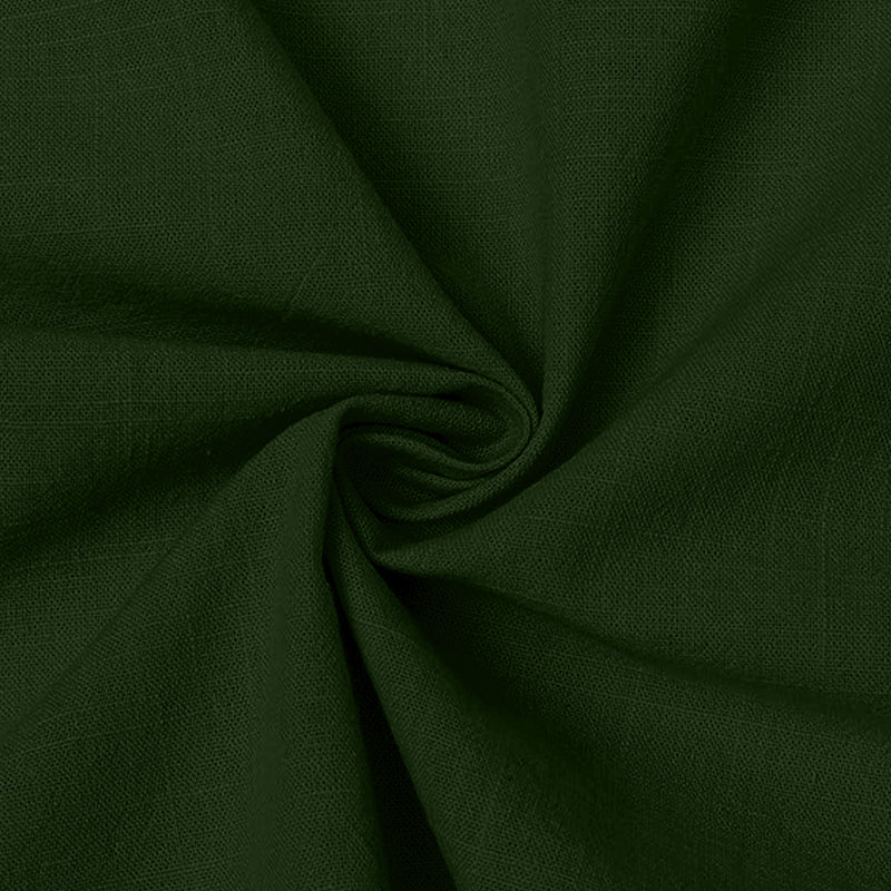 MEN’S CHINESE COLLAR SHIRT | FULL SLEEVE COTTON LINEN T-NECK SHIRT | DARK GREEN COLOR