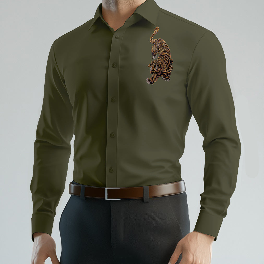 Men's ClubWear Premium Shirt - Mehandi Green