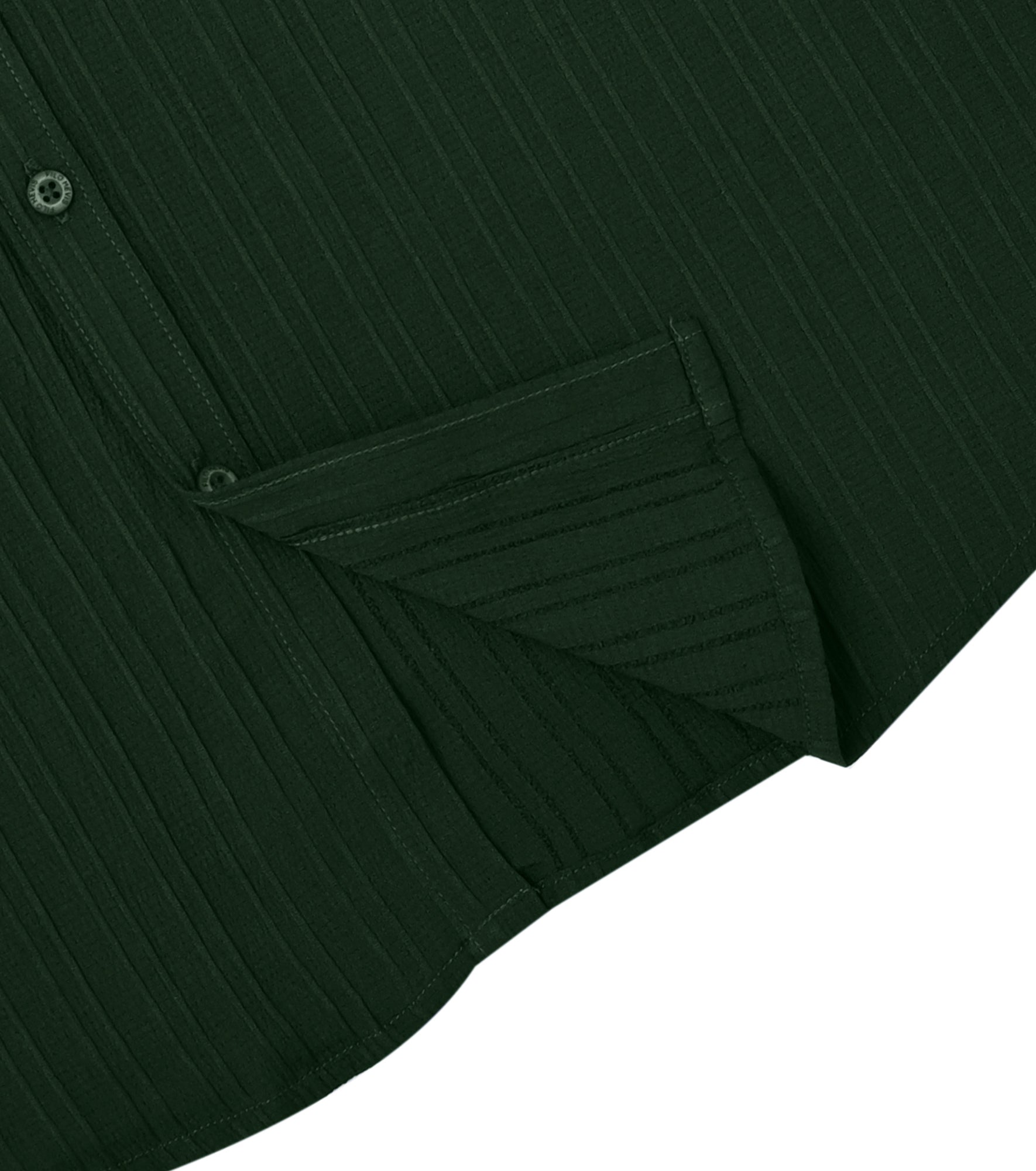 Men’s Textured Popcorn Half Sleeve Casual Shirt – Mehandi Olive