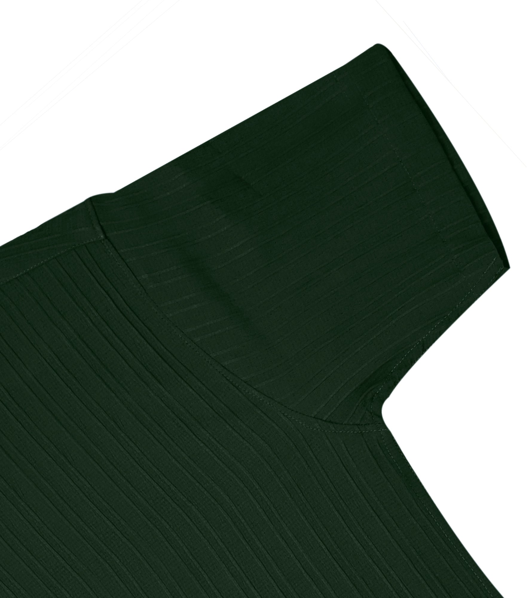 Men’s Textured Popcorn Half Sleeve Casual Shirt – Mehandi Olive