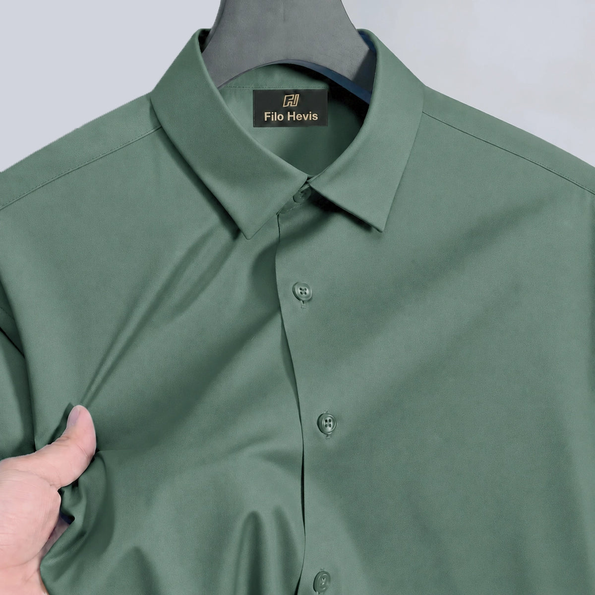 Men’s Satin Lycra Formal Shirt (Imported Fabric)| Mint Green