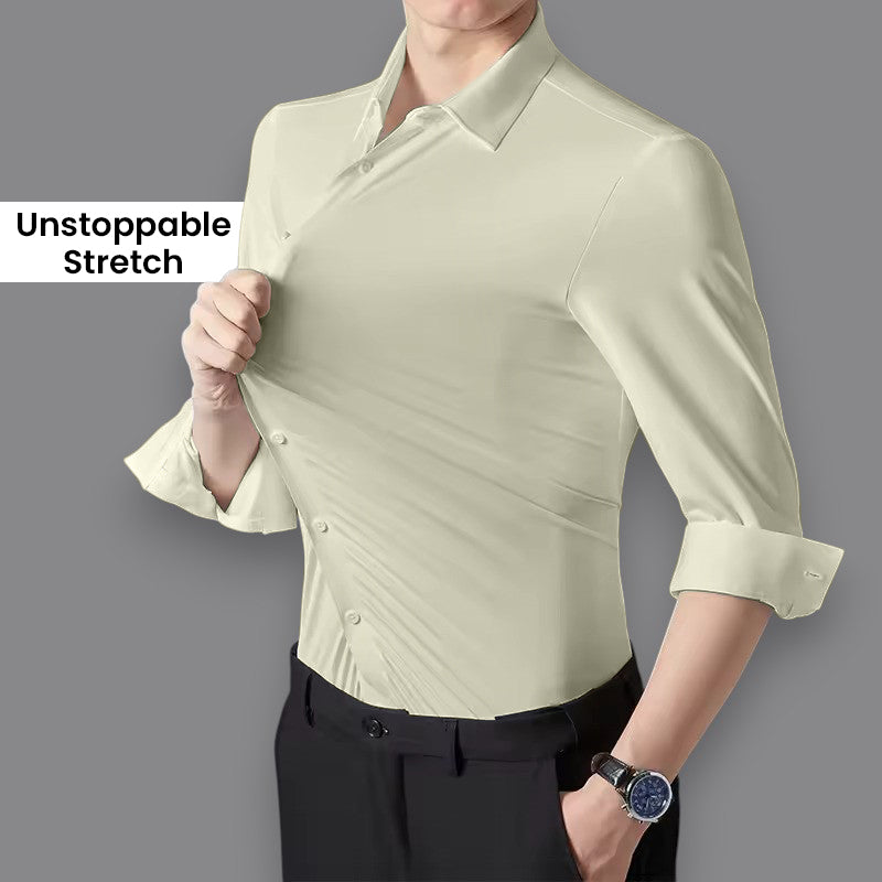 Men Mustang Lycra Soft Stretchable Shirt- Light Green
