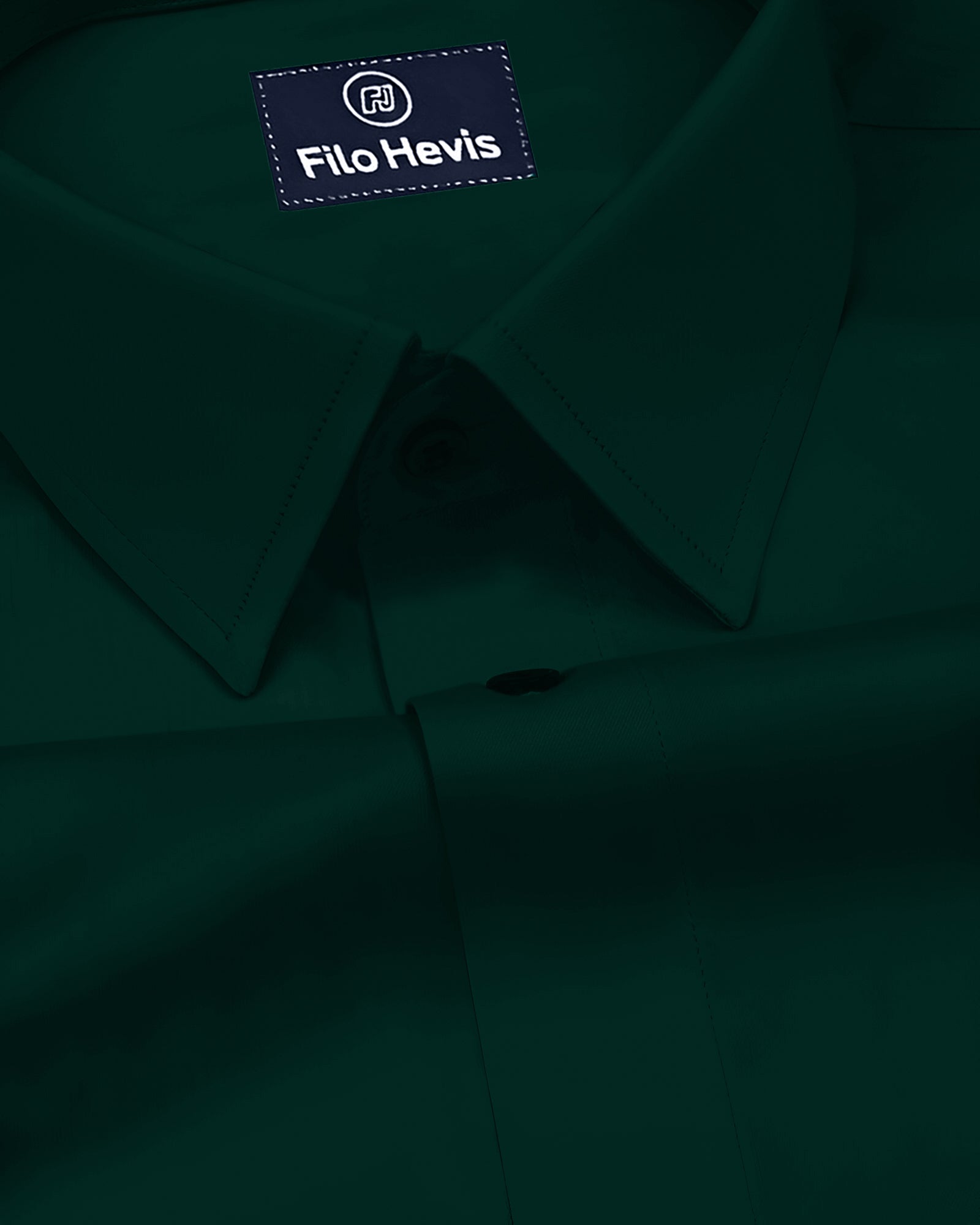 PLATINUM COTTON SATIN FORMAL SHIRT FOR MEN (Single Pocket)-Teal Green
