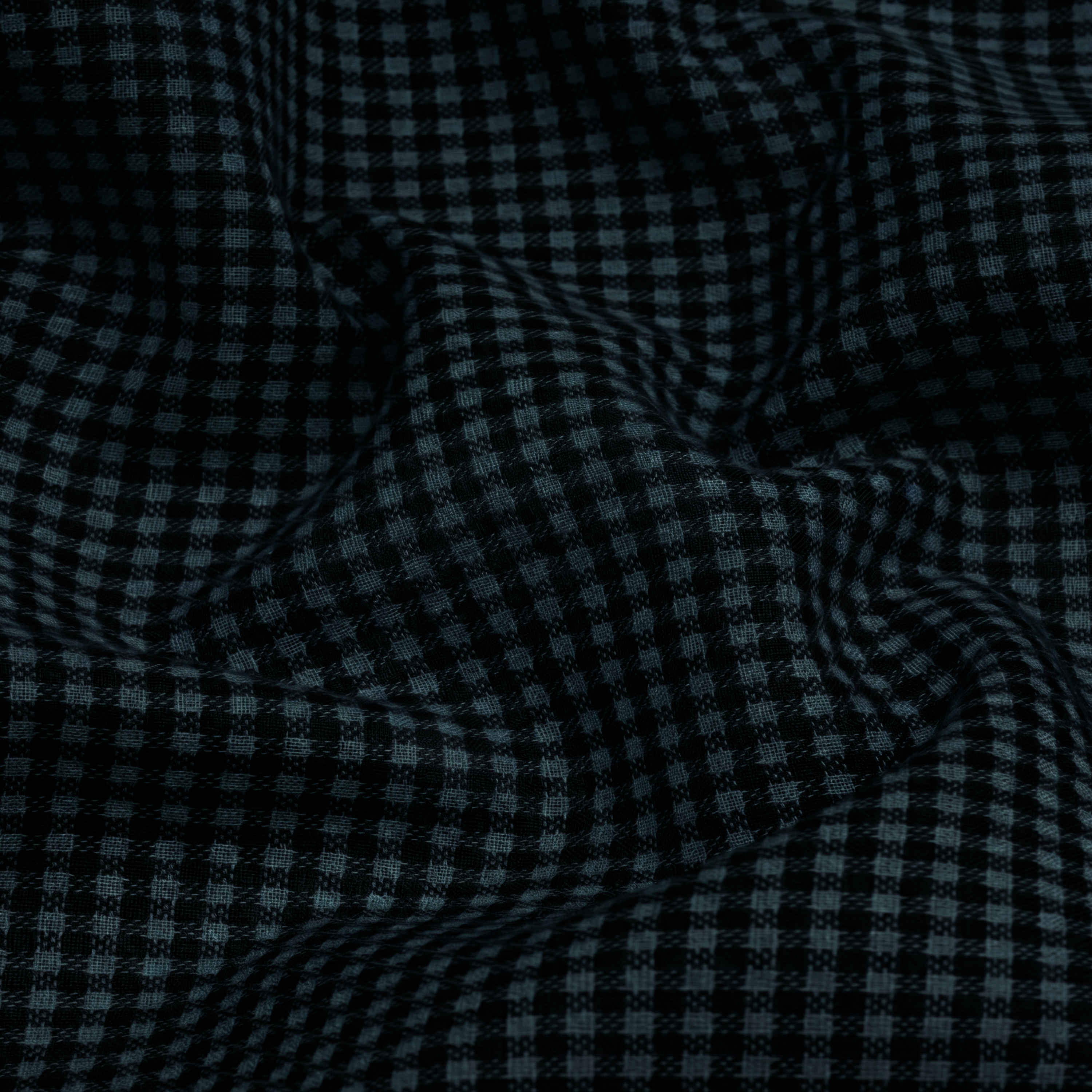 Men's Cotton Check Shirt-Navy Blue, Regular Fit, All-Day Comfort