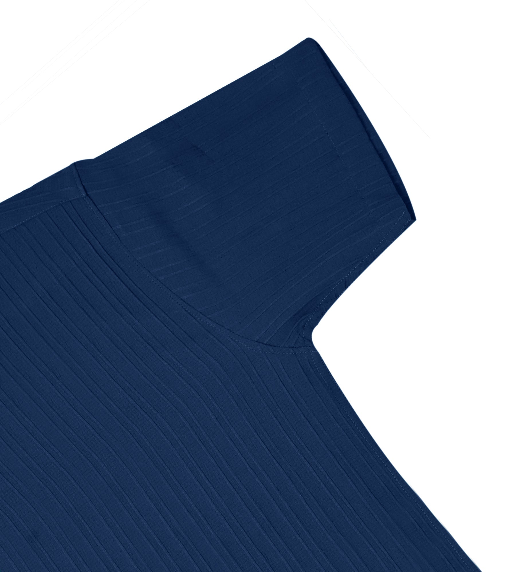 Men’s Textured Popcorn Half Sleeve Casual Shirt – Navy Blue My Store